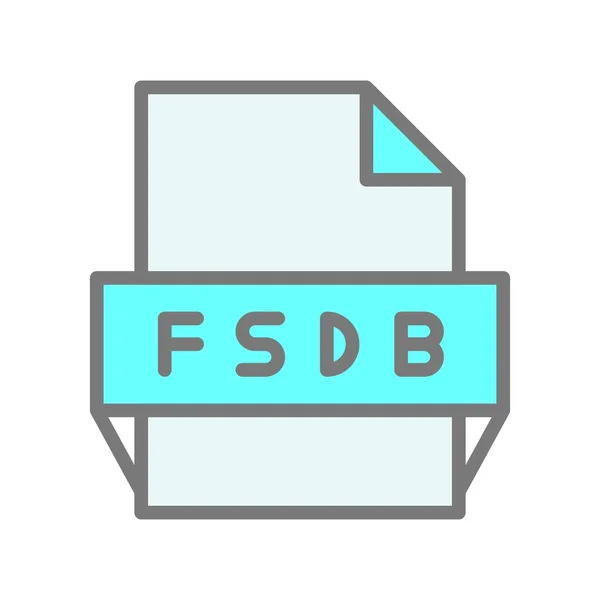 Fsdb Filled Light Vector Icon Design — ストックベクタ