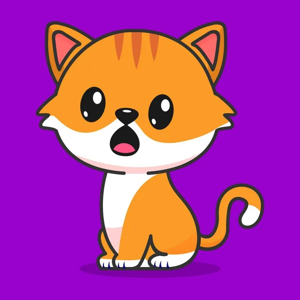 Ilustración Vector Dibujos Animados Gato — Vector de stock