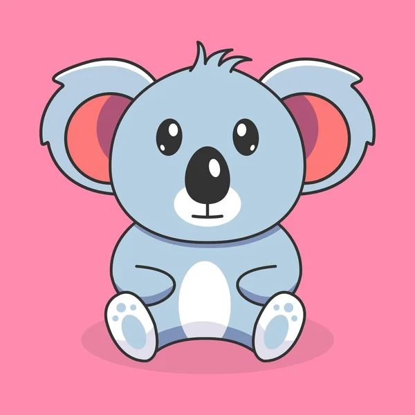 Koala Rajzfilm Vektor Ikon Illusztráció — Stock Vector