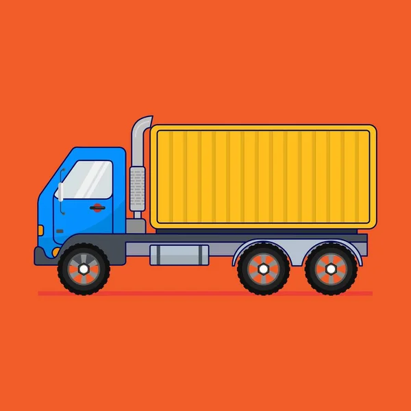 Delivery Truck Cartoon Vector Icon Illustration — Stock Vector