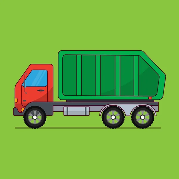 Camion Ordures Illustration Vectorielle Icône Dessin Animé — Image vectorielle