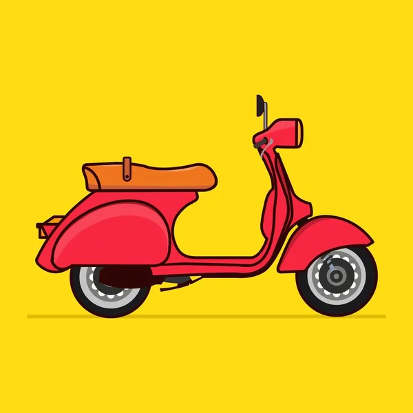 Vespa Cartoon Vector Icon Illustration — Stock Vector