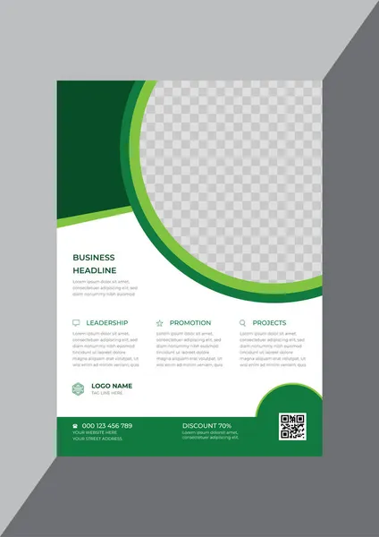 Grüne Kreative Corporate Business Flyer Design Vorlage — Stockvektor