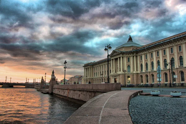 Sphinxes on the embankment in St. Petersburg — Stock Photo, Image