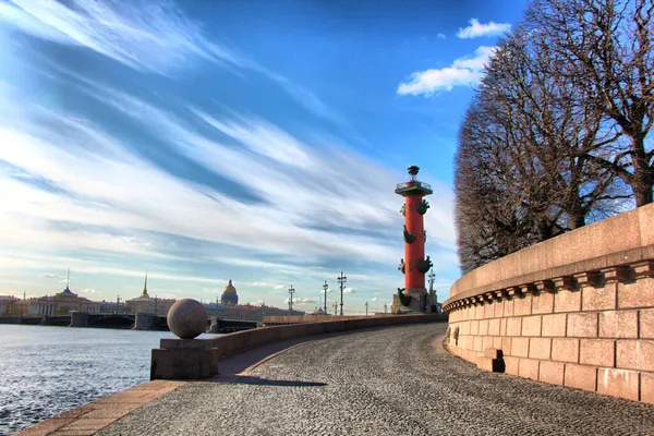 View from the arrow of Vasilievsky Island — Stock Photo, Image