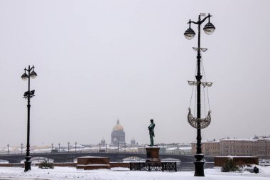 Lieutenant Schmidt Embankment in winter