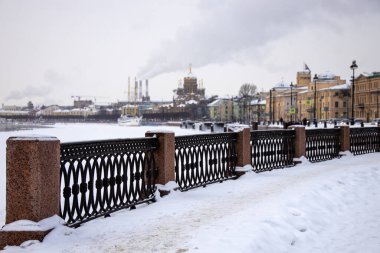 Lieutenant Schmidt Embankment in winter