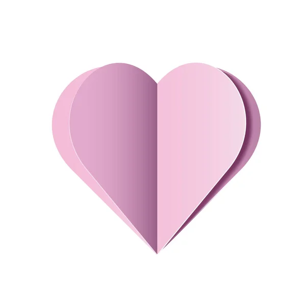 Рожеві Текстуровані Складені Векторні Серця — стоковий вектор
