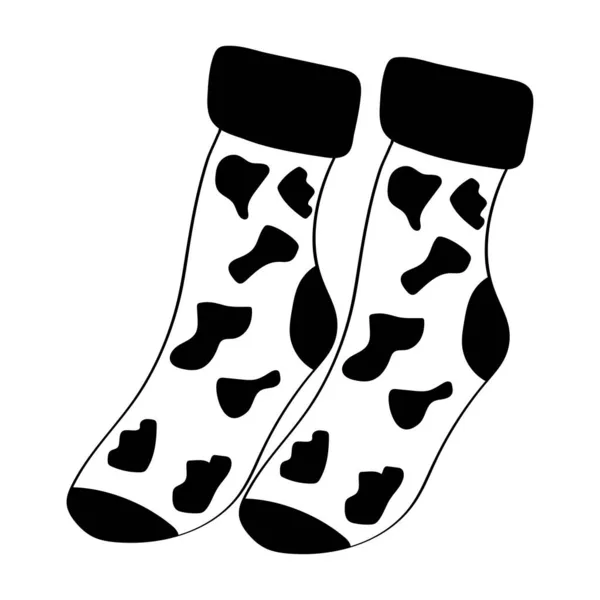 Warm socks doodle illustration vector — Stock Vector