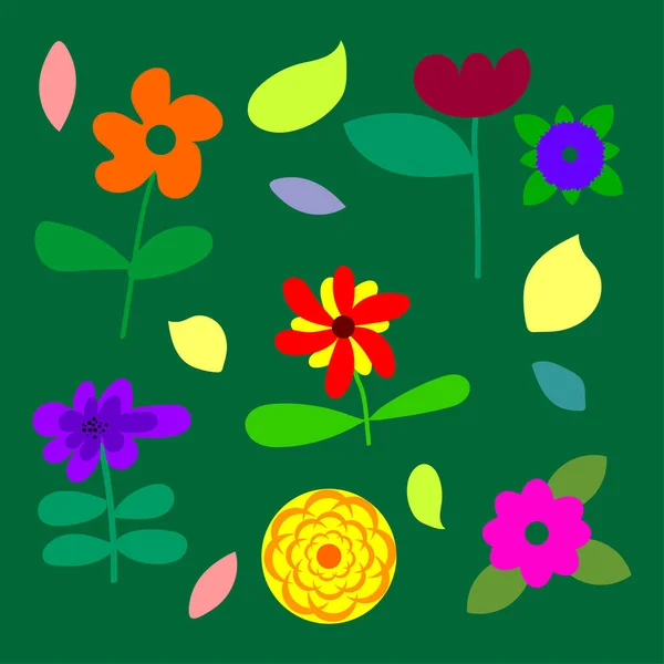 Flowers graphic design of floral elements vector . — Stock Vector