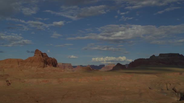 Zoom Verre Rotsformaties Woestijn Glen Canyon Arizona Verenigde Staten — Stockvideo