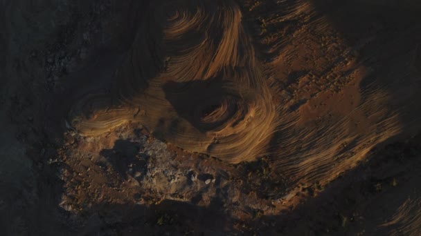 Воздушный Пролет Прямо Над Пустынной Местностью Национальная Зона Отдыха Глен — стоковое видео