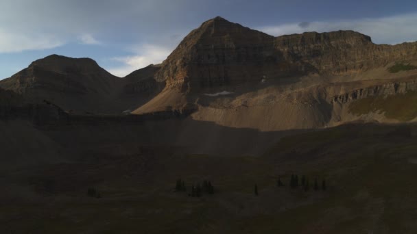 Vista Panorámica Sombra Cordillera Monte Timpanogos Utah Estados Unidos — Vídeos de Stock