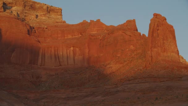 Time Lapse Shadow Rising Rock Formation Desert Lake Powell Utah — Video