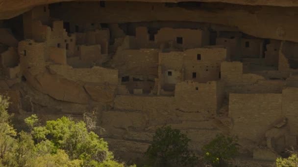 Distant Ancient Dwellings Mesa Verde National Park Cortez Colorado United — стокове відео