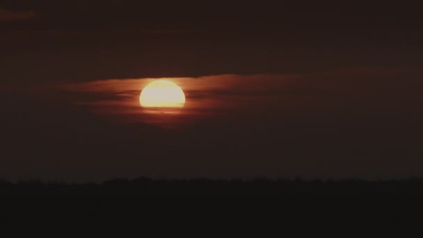 Time Lapse Setting Sun Clouds Dramatic Sky Coupeville Washington Estados — Vídeo de Stock