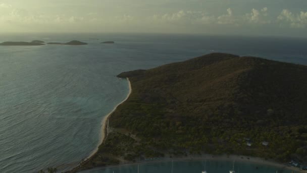 Ada Salt Whistle Bay Mayreau Vincent Grenadines Yakınlarındaki Katamaran Teknelerinin — Stok video