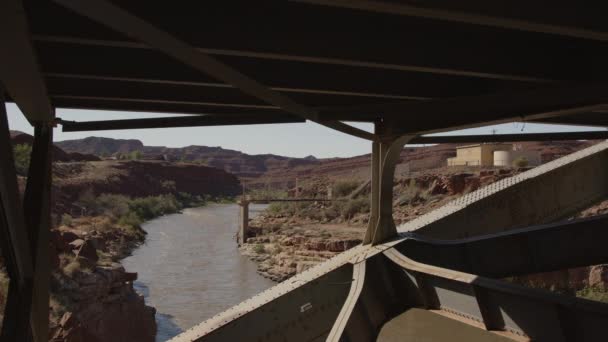 Scenic View River Underath Bridge Mexican Hat Utah Stany Zjednoczone — Wideo stockowe