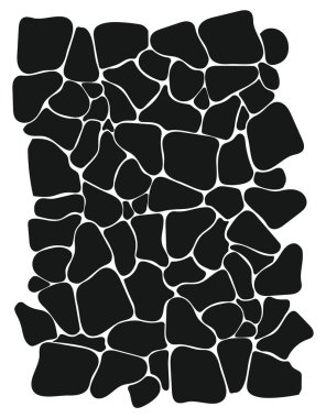 Voronoi dokusu. Tasarım için siyah beyaz süs.