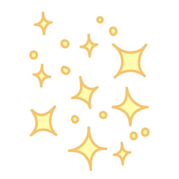 Διακόσμηση Αστεριών Και Κουκίδων Στυλ Καρτούν Χειροκίνητη Διανυσματική Απεικόνιση Που — Διανυσματικό Αρχείο