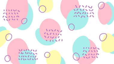 Abstract colorful background with round shapes. Vector on white