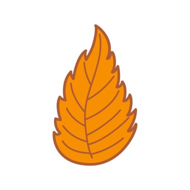 El yapımı yaprak. Yaprak elementi. Beyaz arkaplanda izole edilmiş vektör.