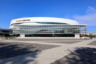 QUEBEC CITY CANADA - 10 13 2021: Videotron Centre Quebec City, Quebec, Kanada 'da bulunan kapalı bir arena. Colisee Pepsi 'nin yerini Quebec City' nin birincil mekanı olarak 18.259 koltuklu arena aldı.
