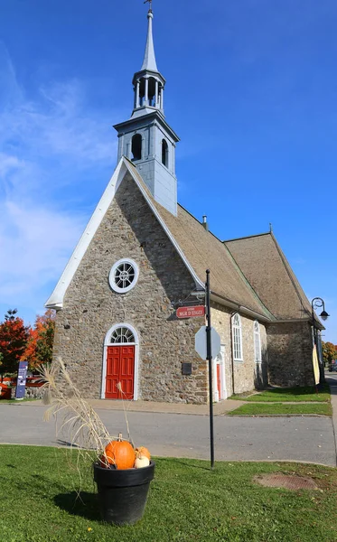 Saint Pierre Ile Orleans Quebec Canada 2021 Church First European — Stock Photo, Image