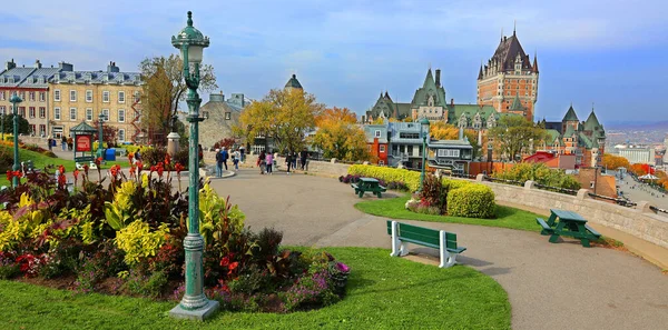 Quebec City Canada 2021 Chateau Frontenac Grande Hotel Foi Designado — Fotografia de Stock