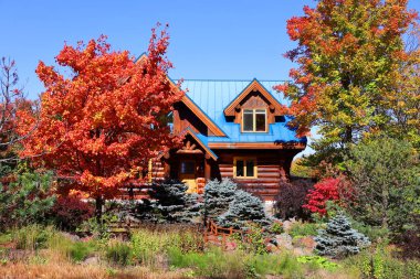 Sonbahar manzarası doğu kasabaları Shellord, Quebec bölgesi, Kanada
