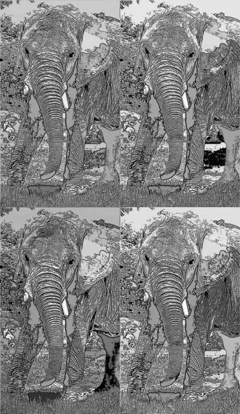 Піктограма Слона Поп Арт Кольоровими Плямами — стокове фото