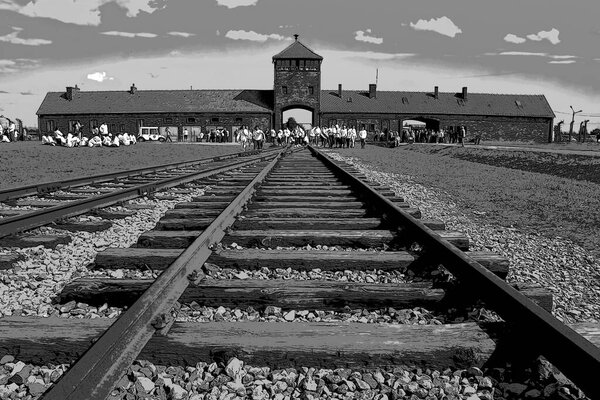 AUSCHWITZ BIRKENAU POLAND - 09 17: Auschwitz I concentration camp barracks was a network of German Nazi concentration camps and extermination camps built and operated by the Third Reich in Poland.