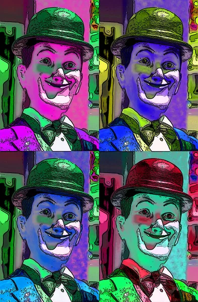 Stan Laurel English Comic Actor Sign Illustration Pop Art Background — 图库照片