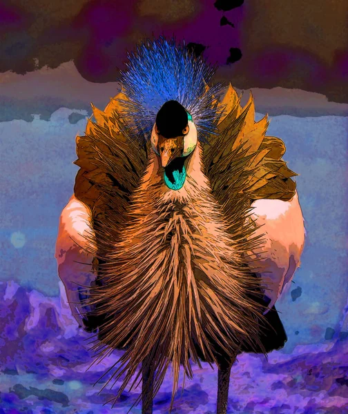 Korona Daru Jel Illusztráció Pop Art Háttér Ikon Színes Foltok — Stock Fotó