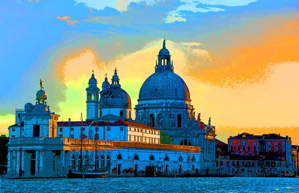 Venice Olaszország 2019 Santa Maria Della Salute Egy Római Katolikus — Stock Fotó
