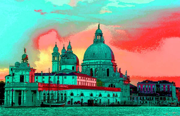 Venice Italië 2019 Santa Maria Della Salute Een Rooms Katholieke — Stockfoto