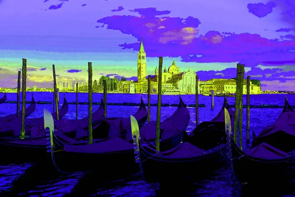 Venecia Italia 2019 Gran Canal Venecia Italia Con Góndola Famosa — Foto de Stock