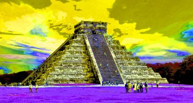 CHICHEN ITZA MEXICO - 11 12 2003: Chichen Itza Mexico Maya halkı tarafından yapılmış büyük bir Kolombiya öncesi şehir.