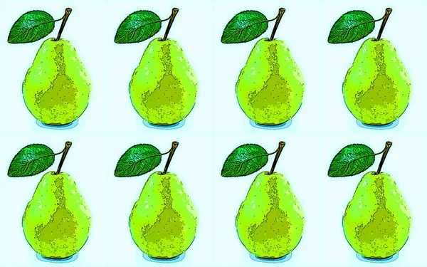 Pear Sign Illustration Pop Art Background Icon Color Spot — 스톡 사진