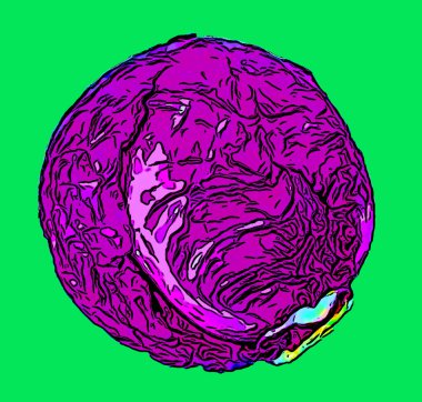 Kabak işareti çizimi canlı renklere sahip pop sanat arkaplan simgesi