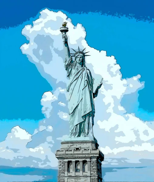 Novos Estados Unidos Iorque 1999 Estátua Liberdade Nova York América — Fotografia de Stock