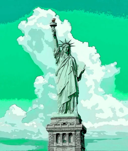 New York New York Birleşik Devletleri 1999 Özgürlük Anıtı New — Stok fotoğraf