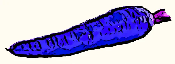 Renk Lekeli Havuç Işareti Çizimi Pop Art Arkaplan Simgesi — Stok fotoğraf