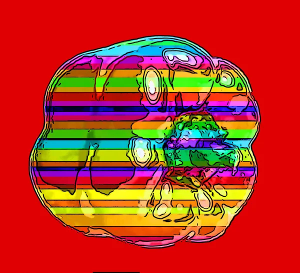 Иллюстрация Знака Сладкого Перца Иконка Поп Арта Цветовыми Пятнами — стоковое фото
