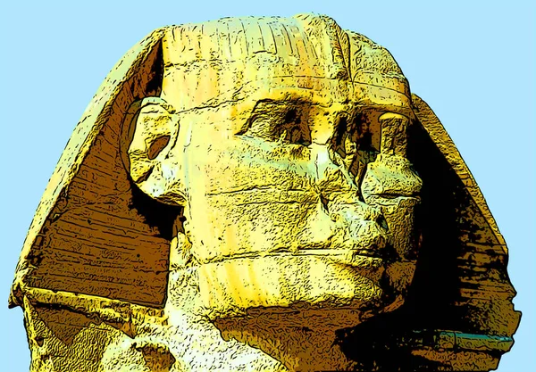 Cairo Egypt 2009 Egyptian Sphinx Cairo Egypt Sign Illustration Pop — Stockfoto