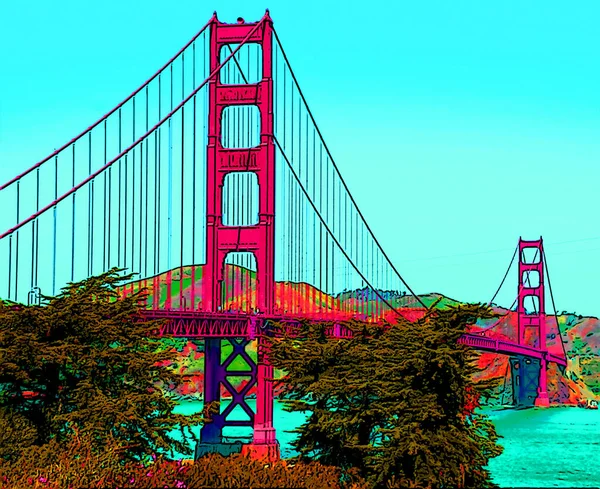 San Francisco Usa 2015 Ícone Fundo Pop Art Com Pontos — Fotografia de Stock
