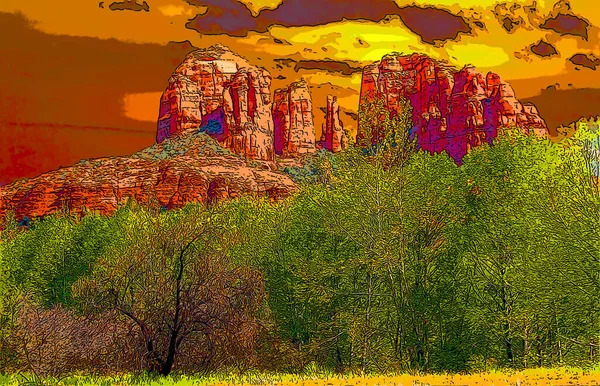 Sedona Park Straddles County Northern Verde Valley Region State Arizona — Foto de Stock