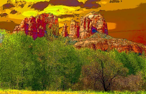 Sedona Park Straddles County Northern Verde Valley Region State Arizona — Foto de Stock