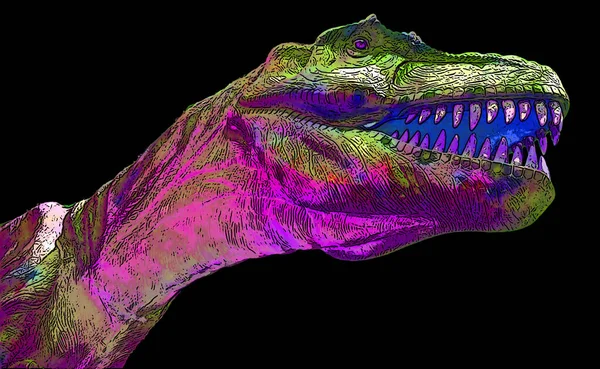 Тиранозавр Рід Великих Тероподів Динозаврів Тиранозавр Рекс Tyrannosaurus Rex Або — стокове фото