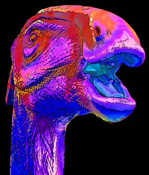 Parasaurolophus Est Genre Dinosaure Herbivore Hadrosauridé Ornithopode Qui Vivait Dans — Photo